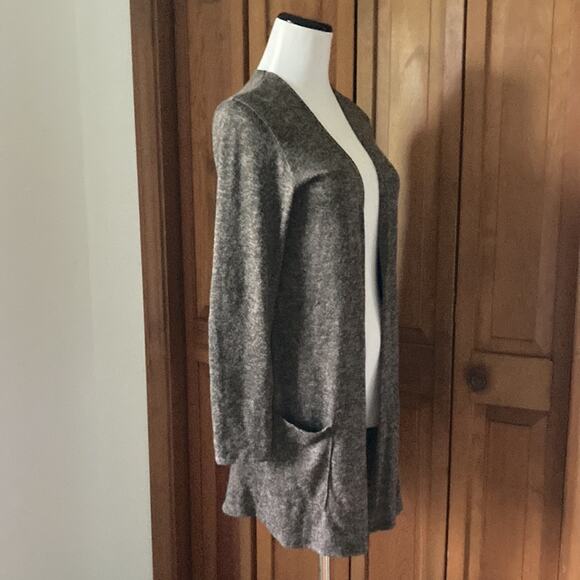 Mai Soli Brown Cardigan With Elbow Patches, Size S - Picture 2 of 10
